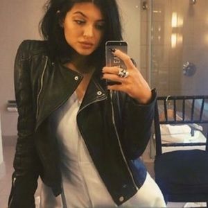 Zara basics leather jacket